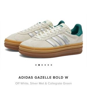 Adidas Gazelle sneakers Bold off white, silver, green